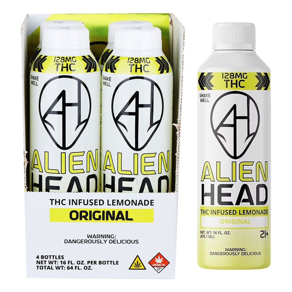 Alien Head D9 THC Lemonade | 16oz | 128mg | 4ct